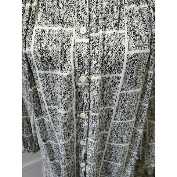 Boutique Freeway Women's Black & White Polyester Collared Long Sleeve Blouse S - Picture 3 of 11